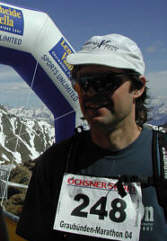 Im Ziel des Bndner Marathons 2004 in knapp fast 3000 m Hhe